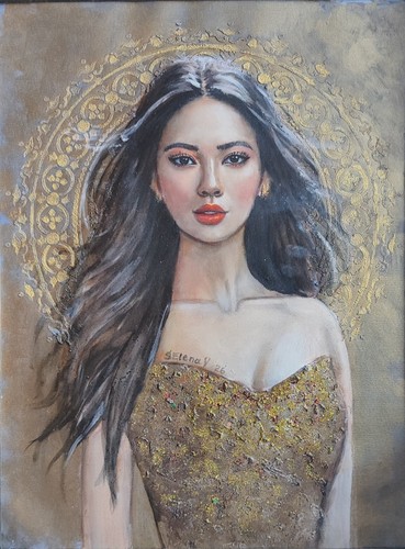 Modern portrait oil - portrait,